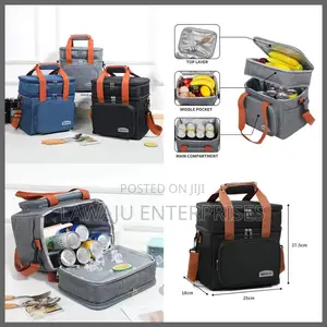 Black 15L Insulated Lunch Bag