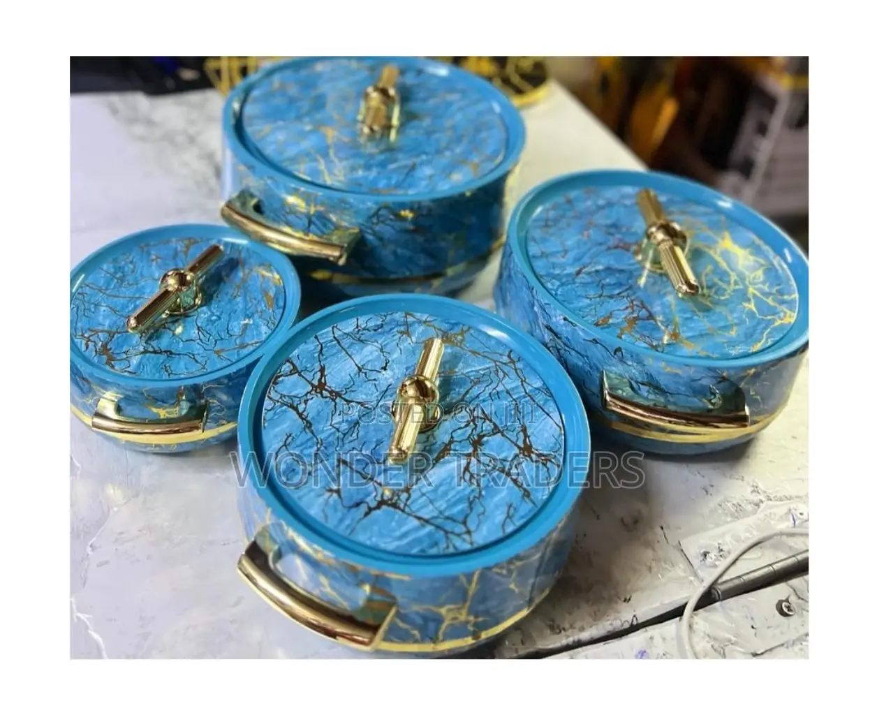 4 PCS Turkish Hotpot 1000 Ml , 1500 Ml 2500ml and 3500 Ml