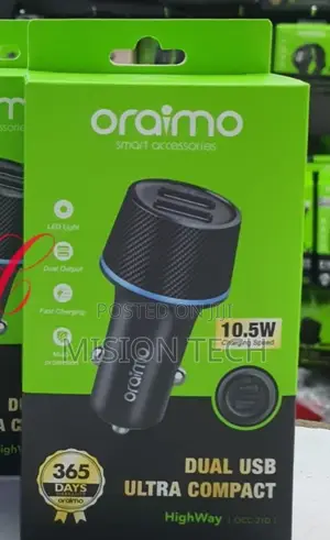 Oraimo Highway Dual USB Car Charger Adapters