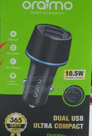 Oraimo Original OCC-21D Dual USB Car Charger Adapter