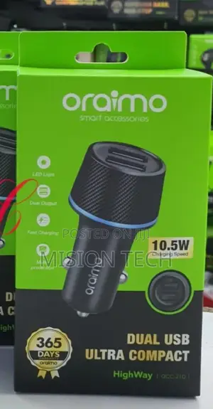 Oraimo Highway OCC-21D Dual USB Car Charger