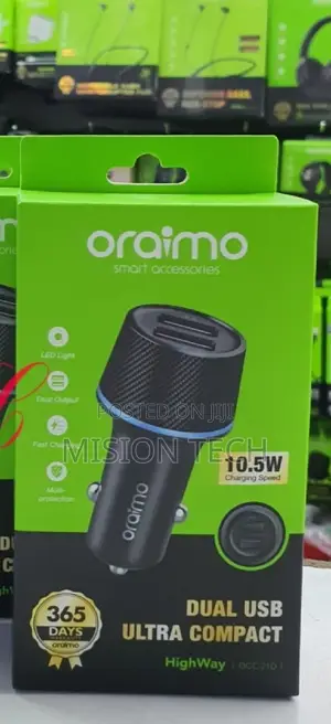 Oraimo Highway OCC-21D Dual USB Car Charger Adapters 