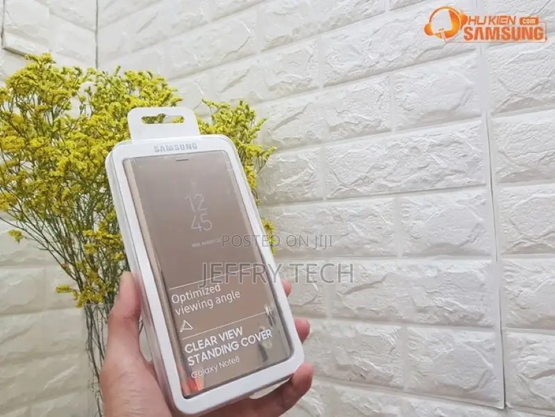 Genuine Clear View Galaxy Note 8 Leather Case