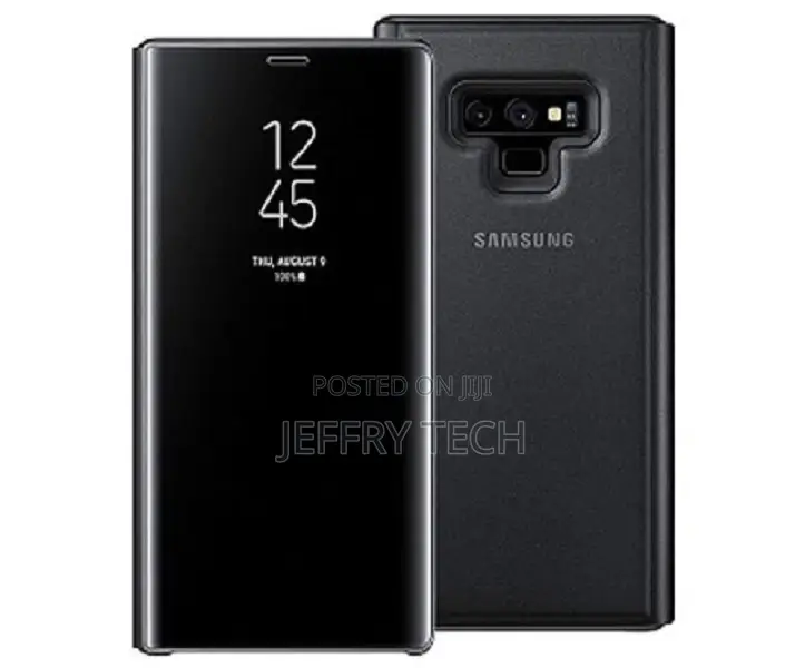 Genuine Clear View Standing Galaxy Note 9 Leather Case