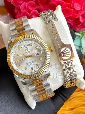 Rolex 2-Tone Watch Rolex Watch With Silver Bracelet