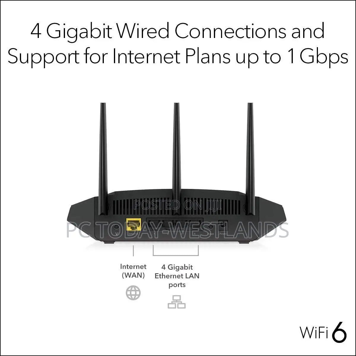 NETGEAR R6700AX 4-stream Dual-band Wifi 6 Router