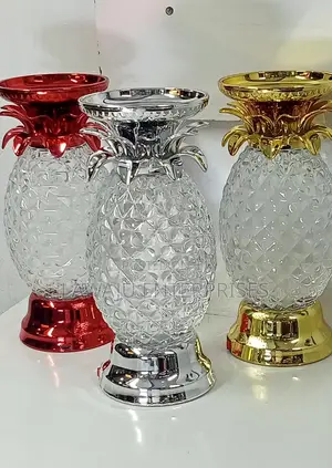 Silver Colourful Pineapple LED Candle Holder