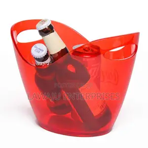 Large Red Oval Pail Cooler