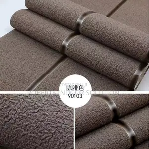 Brown Embossed 3d Wallpaper