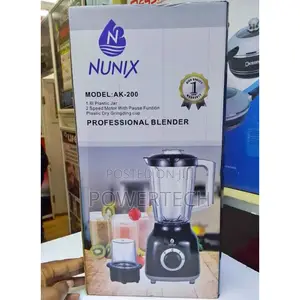 Nunix Blender 2 in 1 With Grinder Machine 1.5L AK-200 BLACK
