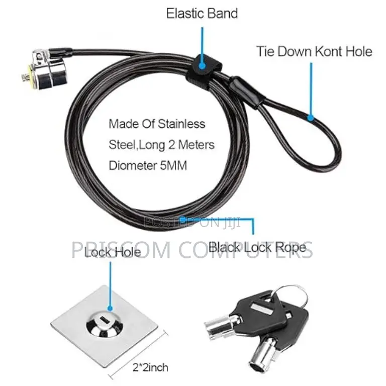 F K Laptop Computer Lock With 2 Keys For Notebook Laptop