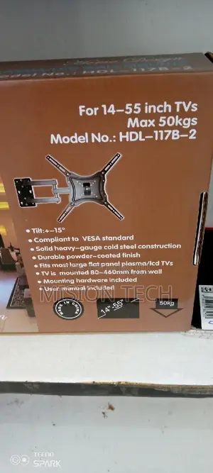 Universal Movable Tv Wall Mount HDL-117b-2 for 14" to 55"