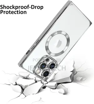 Glossy Square Magsafe Case for iPhone 15 Pro Max 14 Transpar