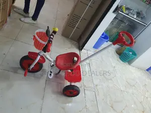 Red Tricycle With a Push and Foot Pads, 1yr to 3yrs 