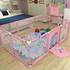 Pink Colored Baby Playpen Fence Affordable