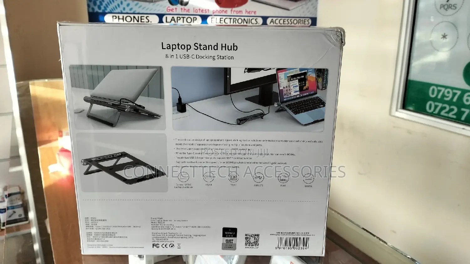 Wiwu Laptop Stand Hub 8in1 USB C Docking Station