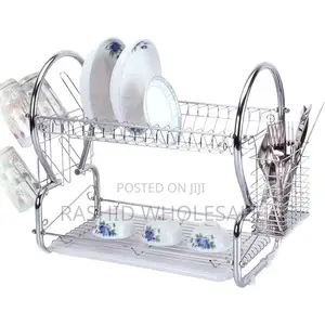 Nunix Dish Rack - 2 Tier + Drain Board