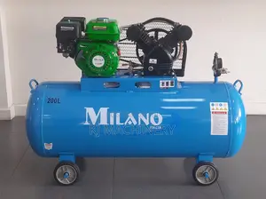 Milano 200l Air Compressor Both Petrol and Electric Powered