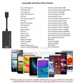 MHL Micro USB to HDMI Cable Adapter Phone to HDMI 1080P