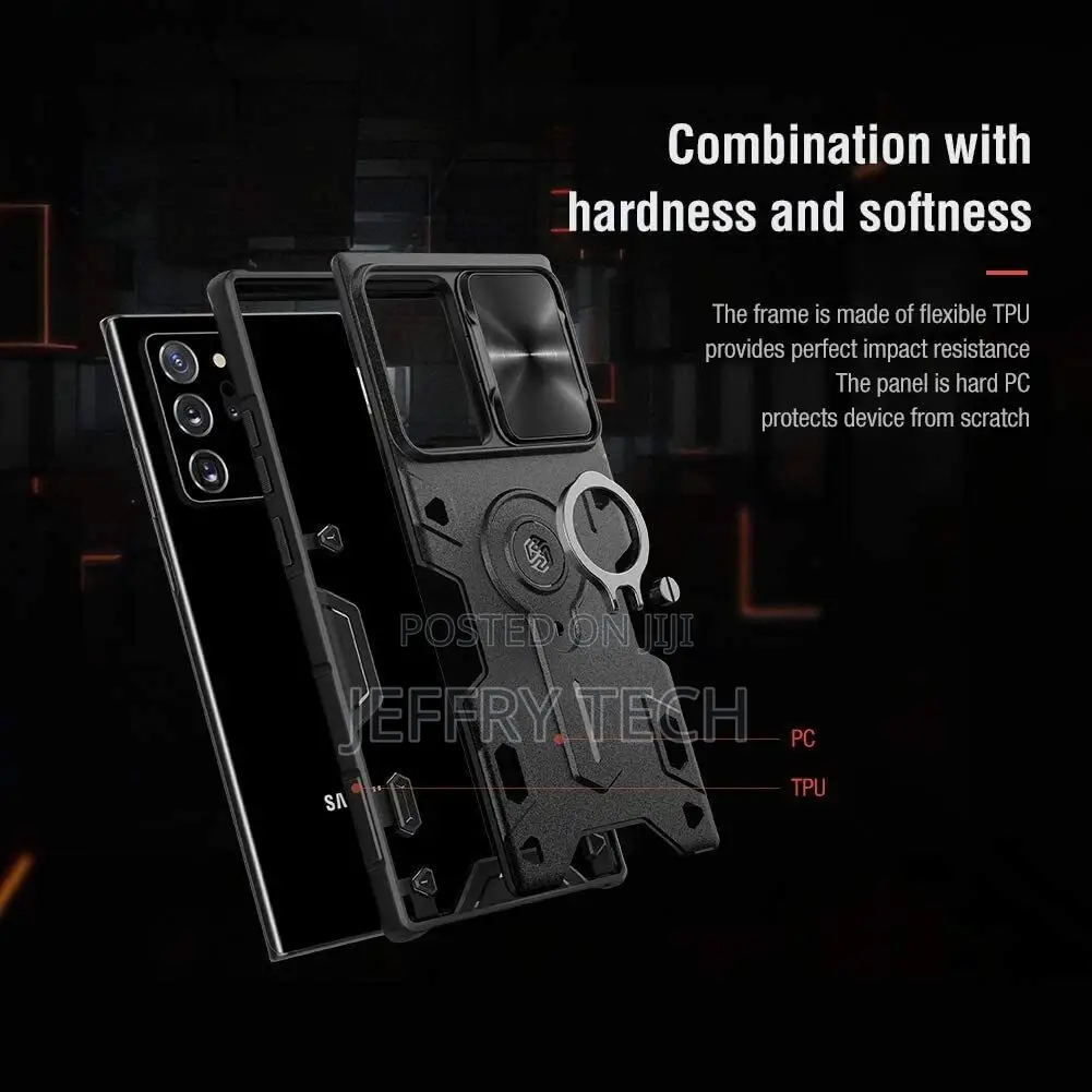 Galaxy Note 20 Ultra 5G Case Ring Kickstand Camera Lens Hybr