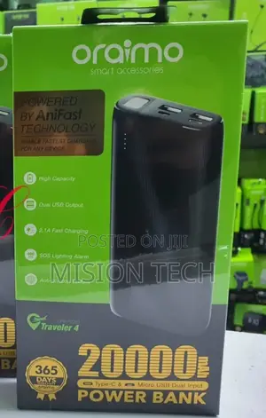Oraimo 4 20,000mah P204D Power Bank