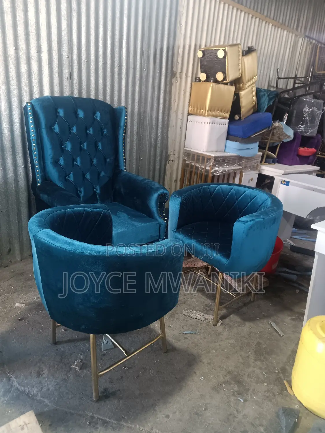 Pedicure Seat and 2 Styling Chairs 