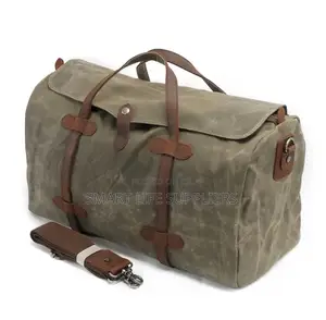 Black Canvas Duffel Bag Vintage Canvas Travel Bag Gym Bag