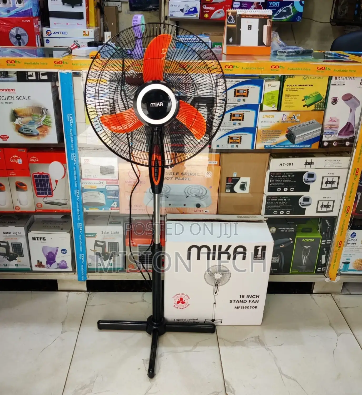 Mika Adjustable Standing Fan