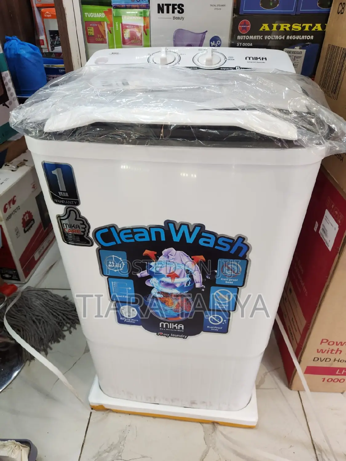 Washing Machine, 6kg, Semi Automatic, Single Tubwhite Grey