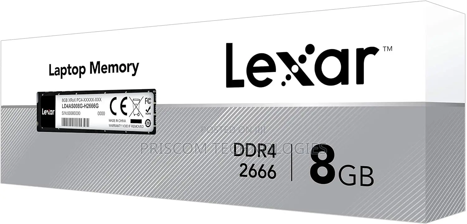 Lexar 8GB DDR4 Ram Memory, Lexar DDR4 8GB RAM Memory