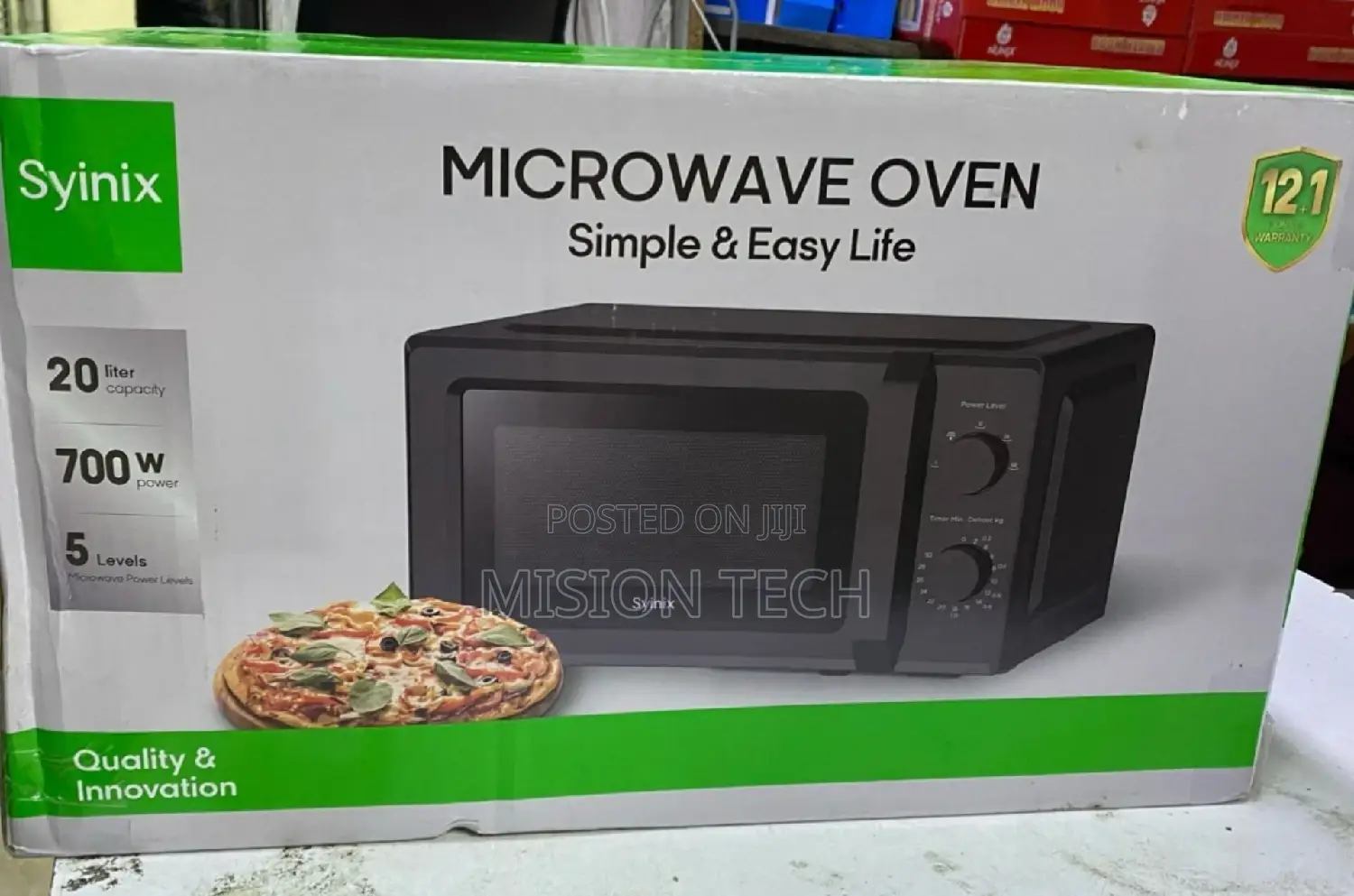 Syinix 20 Litres Microwave Oven Black