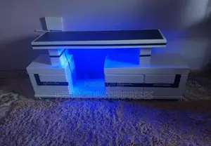 Morden Wooden TV Stand With LED Lights