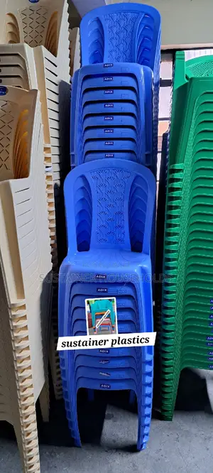 Sky Blue Armless Plastic Chairs
