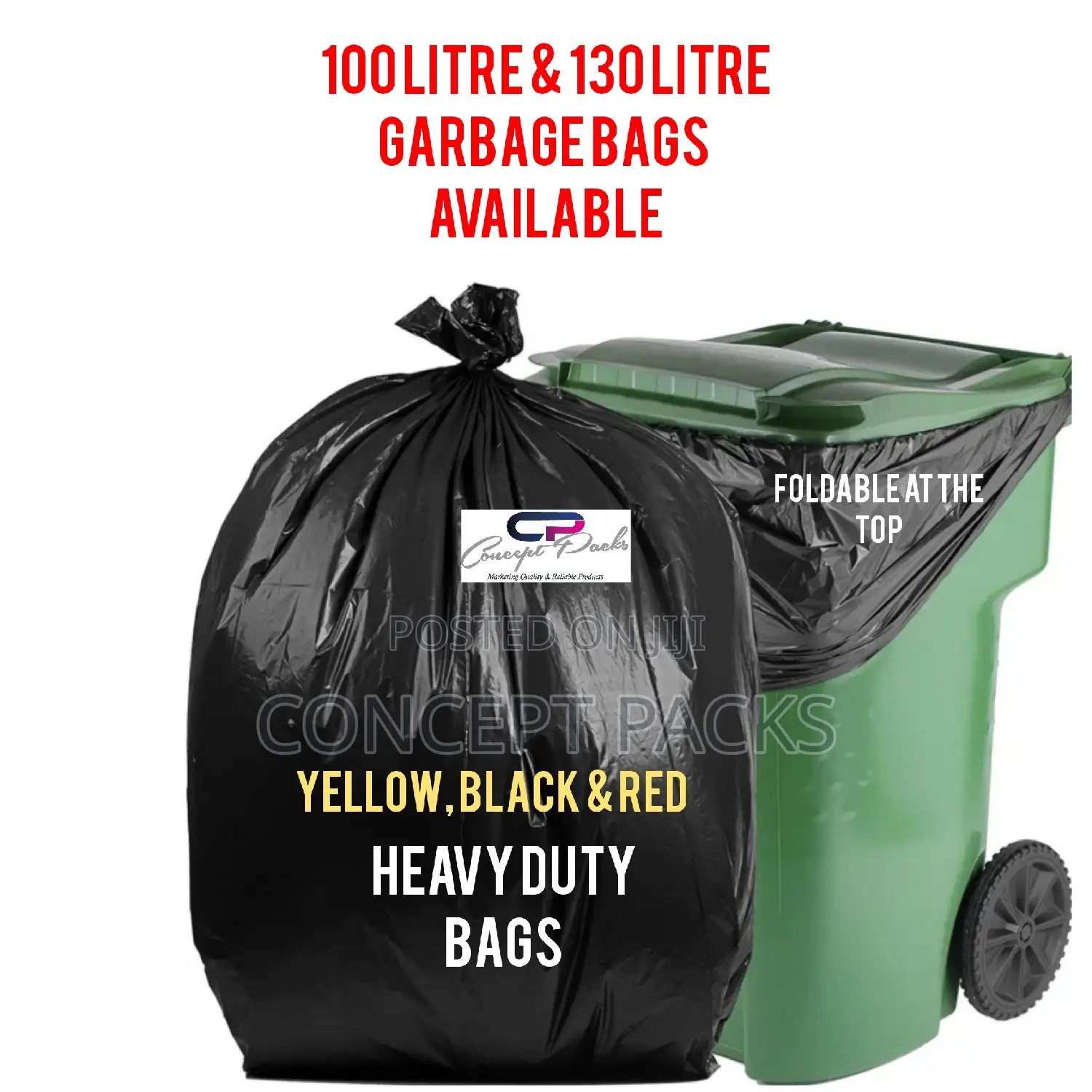 100 Litres Extra Large Trash / Garbage Bags.