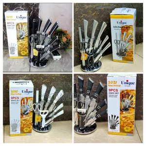 UNIQUE 9pcs Stainless Steel Knife Cutlery Set