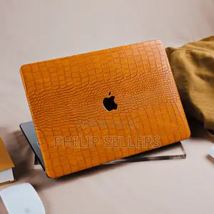 Orange Crocodile PU Leather Shell Case Cover for Macbook Air