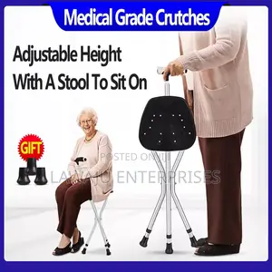 Medical Grade Crutches With Stool