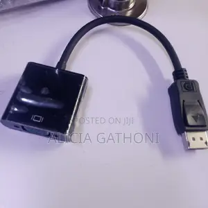 Display Port to VGA Black Adapter