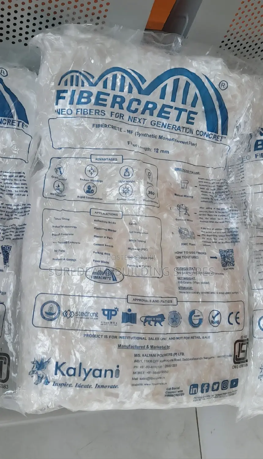 Polypropylene Micro Fiber Mesh 12mm