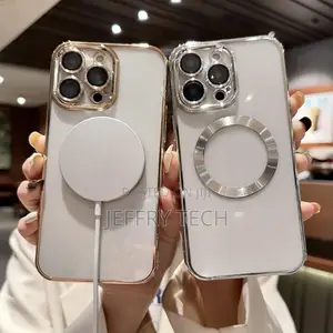 iPhone 11 Pro Max Magnetic Clear Case,Luxury Plating Bling