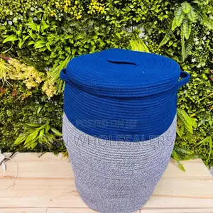 Large Cotton Rope Basket With Lid