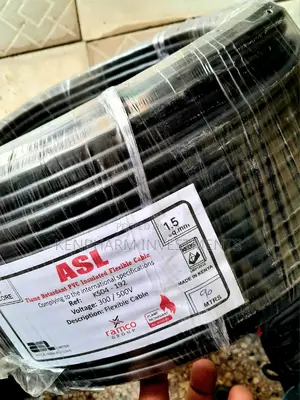 Asl 1.5mm Flex Cable 3 Core Black