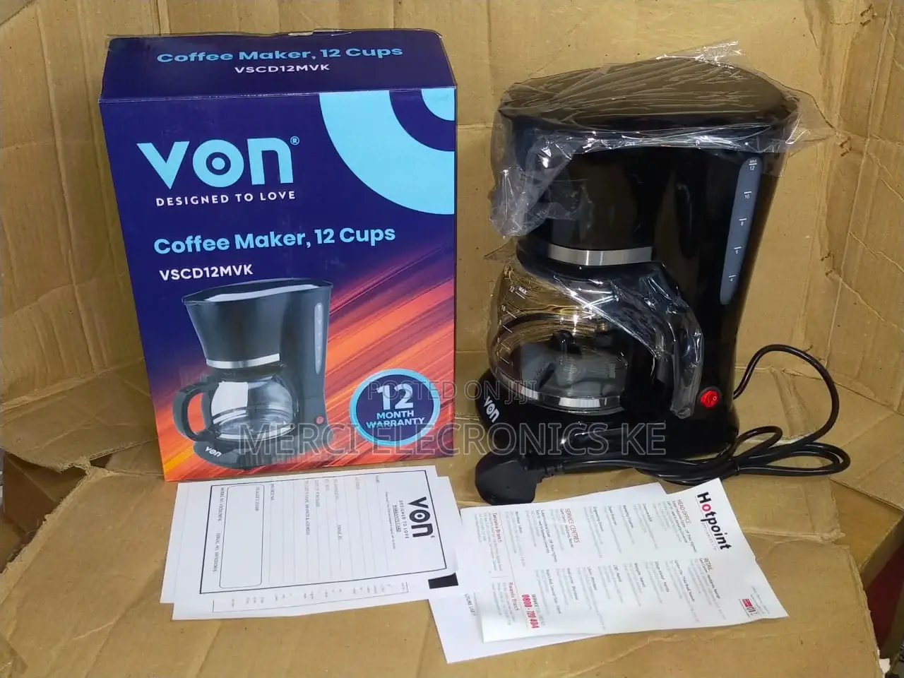 Von VSCD12MVK Coffee Maker - 12 Cup