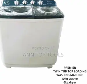 Premier Twin Tub Top Load Washing Machine 10kg Semi Auto