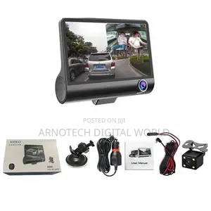 Car DVR 3 Cameras Lens 4.0 Inch Dash Camera Dual Lens With R