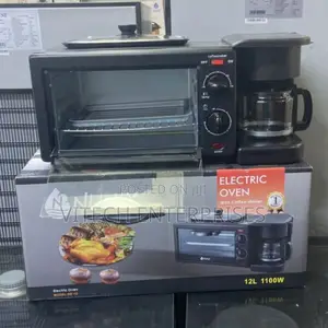 Nunix 3 in 1 Breakfast Maker; Toaster,Oven, Coffee Maker