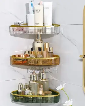 Acrylic Punch Free Bathroom Corner Shelf