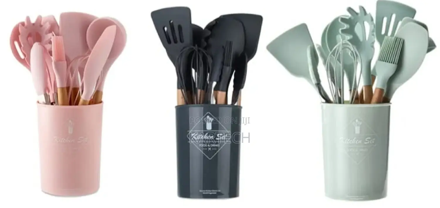 13pcs Silicone Utensil Set With Spoon Rest