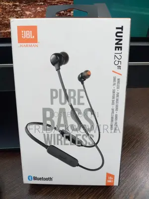 Black JBL Tune 125bt Pure Bass Wireless Neckband