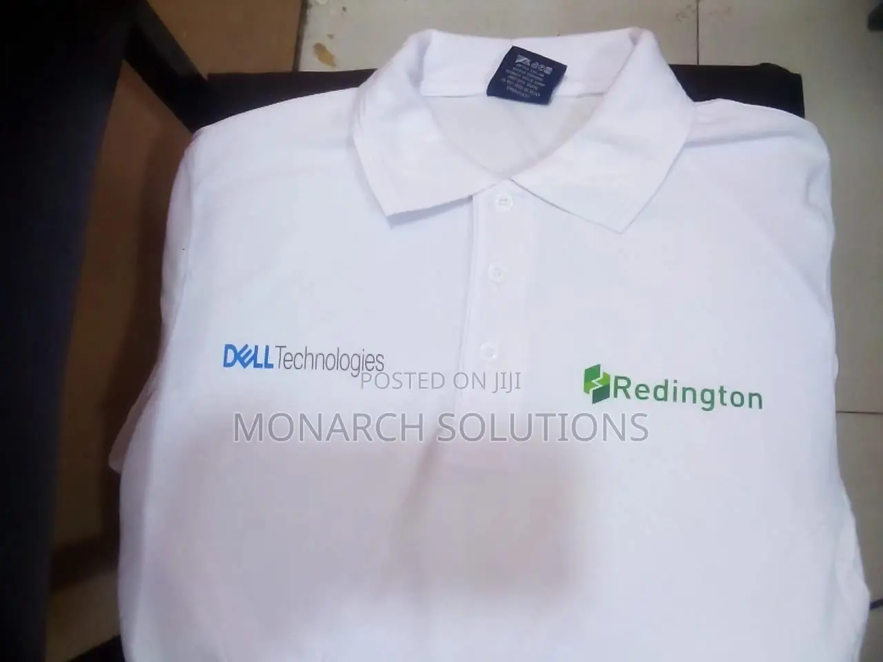 White Polo/Logo Embroidered